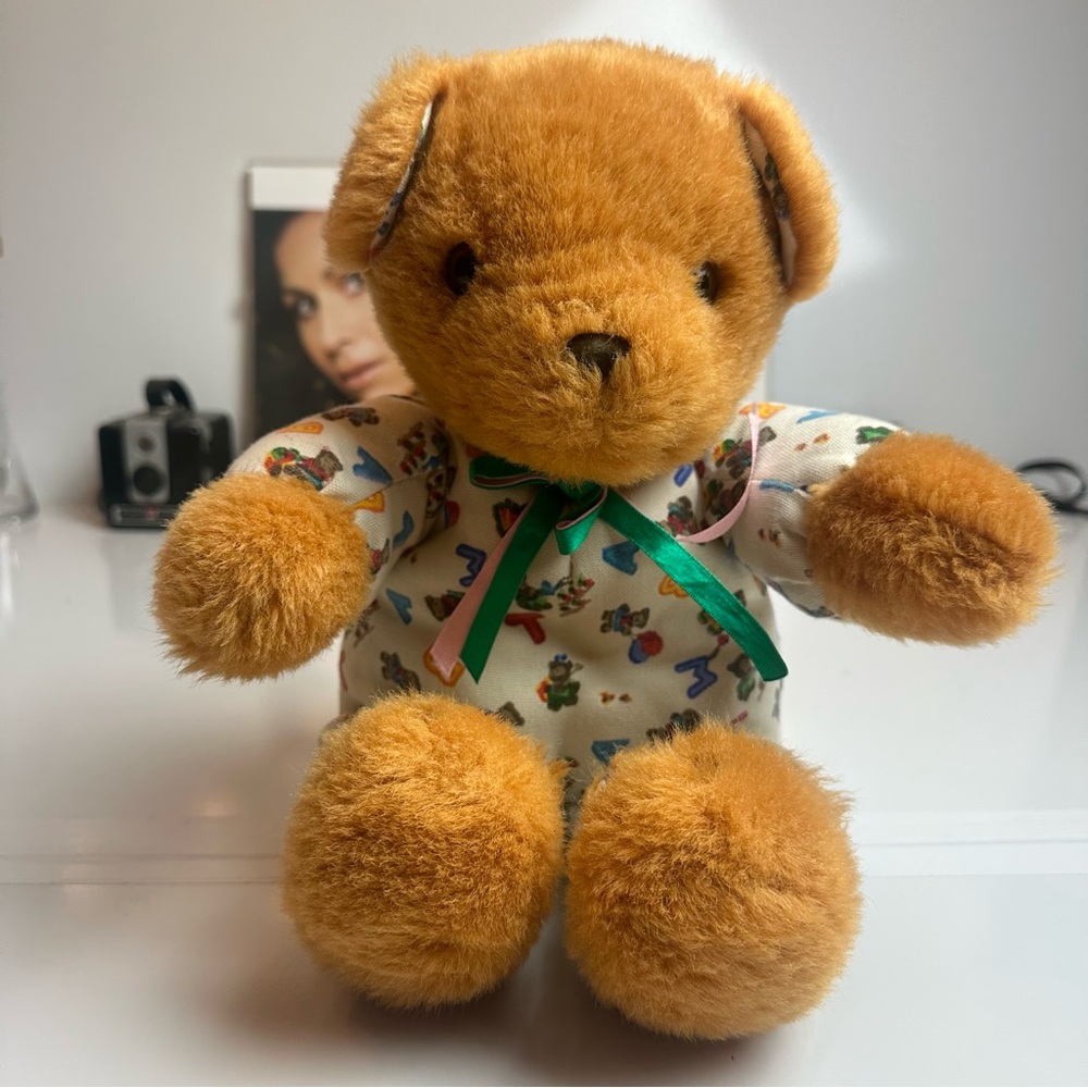 Vintage Y2K Lemonwood Teddy Bear Plush |Pajama Outfit · Nursery Nostalgia Decor